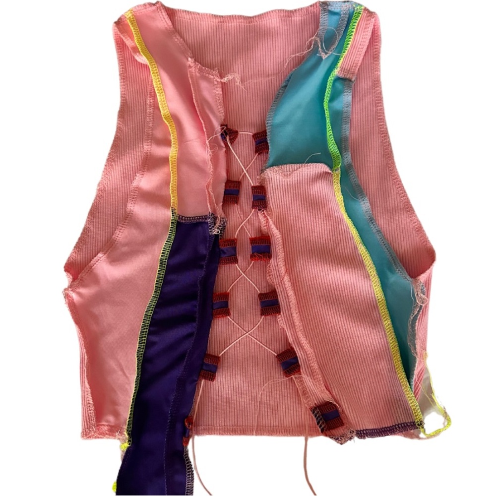 Multicolored Cropped Tank Top